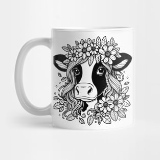 Floral Cow Mug